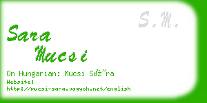 sara mucsi business card